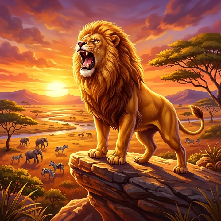 50 Lions pokie artwork