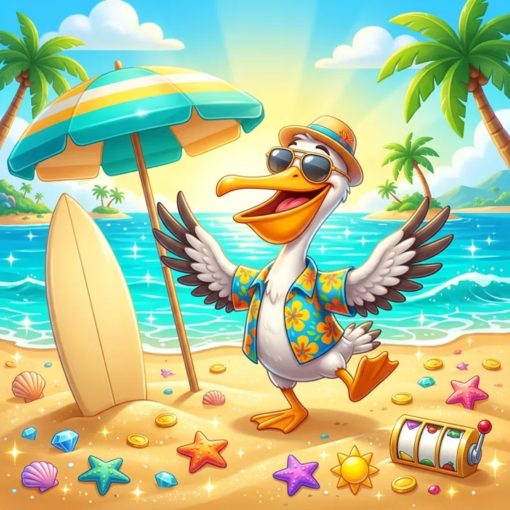 Pelican Pete pokie artwork