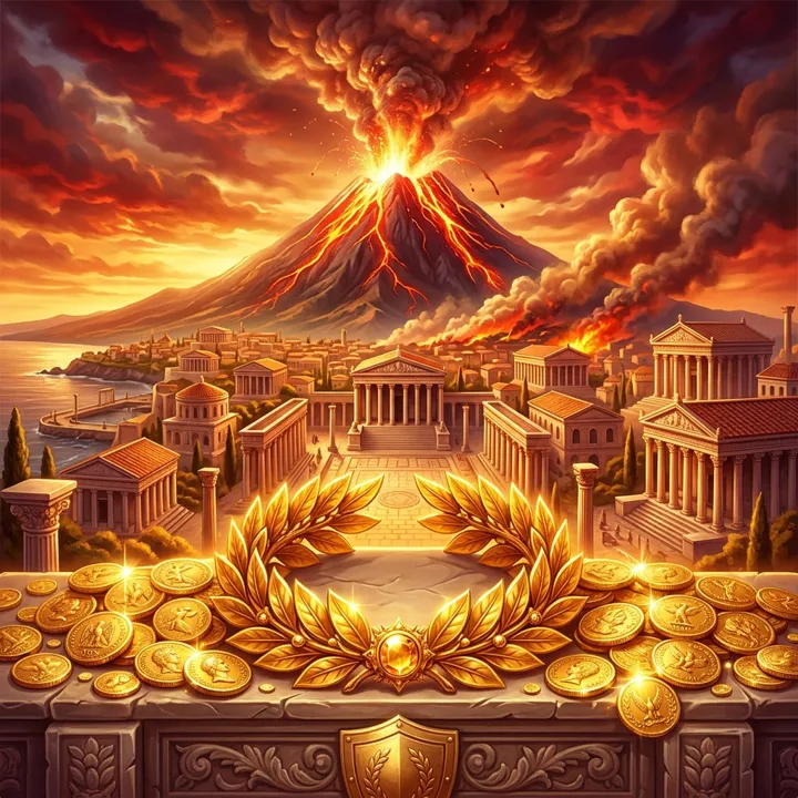 Pompeii pokie artwork